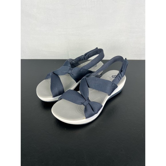 Clarks Shoes - Clark’s Cloudstepper Arla Primrose Sandal Shoes Navy Ladies Size 7